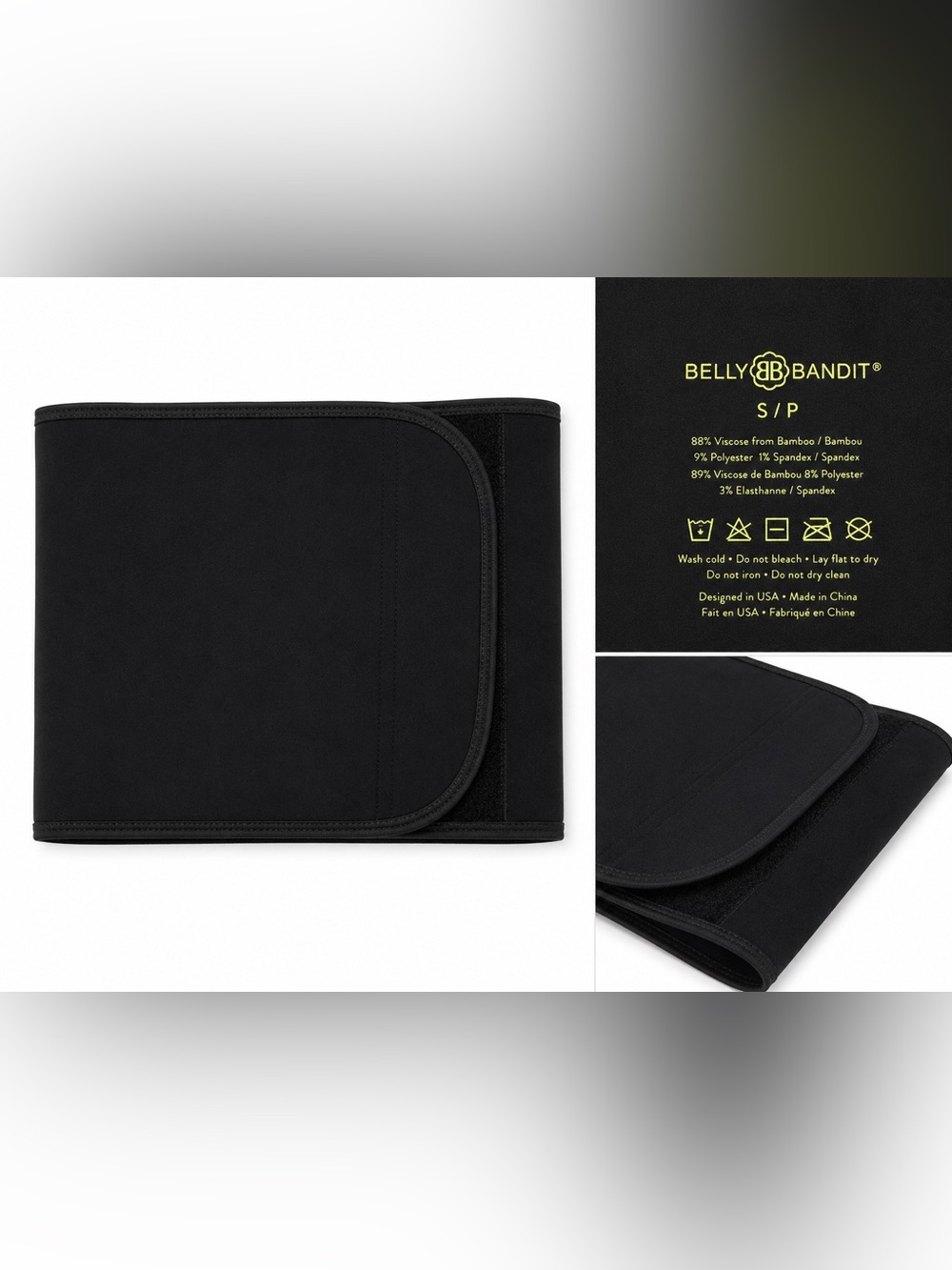 Belly Bandit Black Postpartum Belly Wrap S/P